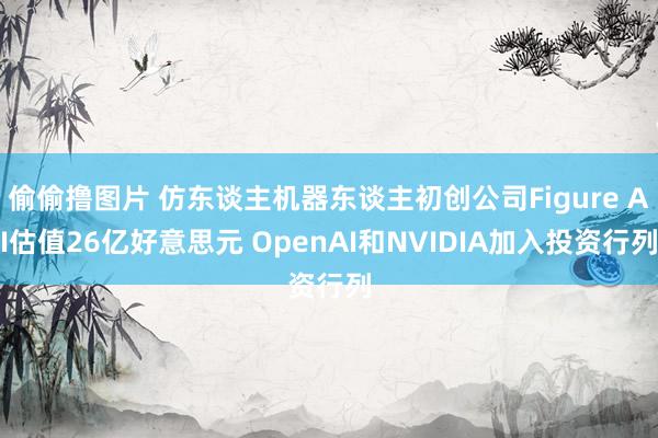 偷偷撸图片 仿东谈主机器东谈主初创公司Figure AI估值26亿好意思元 OpenAI和NVIDIA加入投资行列