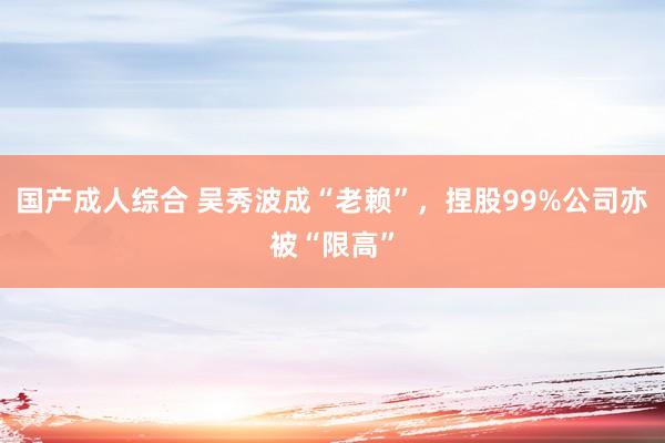 国产成人综合 吴秀波成“老赖”，捏股99%公司亦被“限高”